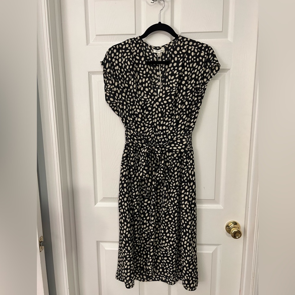 NWT Max Studio Tan and Black Midi Dress